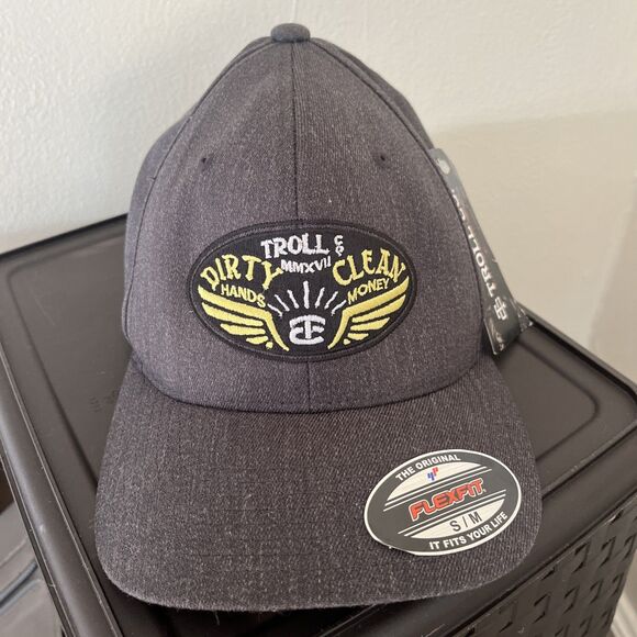 Troll Co. Firebird "Dirty Hands Clean Money" Curved Brim Snapback Cap- S/M NWT - Picture 3 of 8